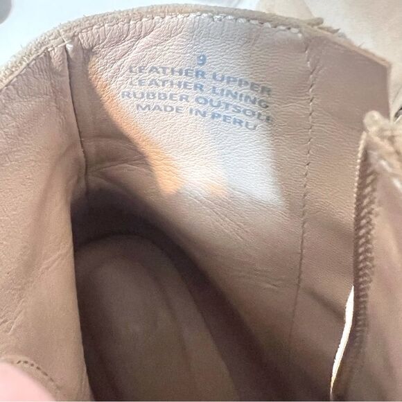 ABLE Condori Lace-Up Suede Boots in Almond Leather Lining Ethically Made in Peru - Picture 9 of 12